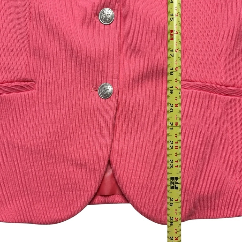 NEW Talbots Cotton Knit Blazer Jacket Size 10 Coral Lined Back Vent Classic - Picture 8 of 11